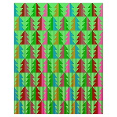 Trees Pattern Retro Pink Red Yellow Holidays Advent Christmas Drawstring Pouch (XL) from UrbanLoad.com Front