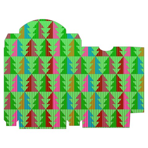 Trees Pattern Retro Pink Red Yellow Holidays Advent Christmas Playing Cards Single Design (Rectangle) with Custom Box from UrbanLoad.com Poker Box