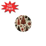 Christmas Decoration 1  Mini Buttons (100 pack) 