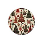 Christmas Decoration Rubber Round Coaster (4 pack)