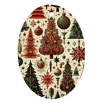 Christmas Decoration Oval Ornament (Two Sides)