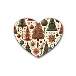 Christmas Decoration Rubber Coaster (Heart)