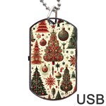 Christmas Decoration Dog Tag USB Flash (One Side)