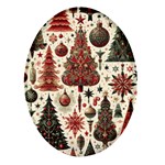 Christmas Decoration Oval Glass Fridge Magnet (4 pack)
