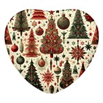 Christmas Decoration Heart Glass Fridge Magnet (4 pack)