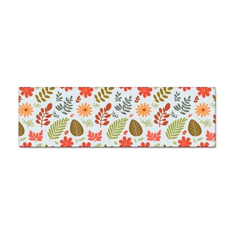 Background Pattern Flowers Design Leaves Autumn Daisy Fall Sticker (Bumper) from UrbanLoad.com Front