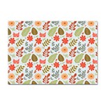 Background Pattern Flowers Design Leaves Autumn Daisy Fall Sticker A4 (100 pack)