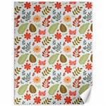 Background Pattern Flowers Design Leaves Autumn Daisy Fall Canvas 36  x 48 