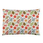 Background Pattern Flowers Design Leaves Autumn Daisy Fall Pillow Case (Two Sides)