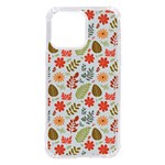 Background Pattern Flowers Design Leaves Autumn Daisy Fall iPhone 14 Pro Max TPU UV Print Case