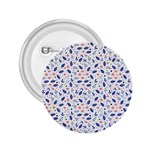Background Pattern Floral Leaves Flowers 2.25  Buttons