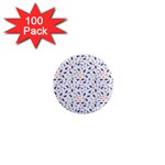 Background Pattern Floral Leaves Flowers 1  Mini Magnets (100 pack) 