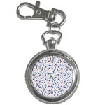 Background Pattern Floral Leaves Flowers Key Chain Watches