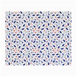 Background Pattern Floral Leaves Flowers Small Glasses Cloth (2 Sides)