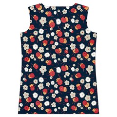 Flowers Pattern Floral Antique Floral Nature Flower Graphic Women s Basketball Tank Top from UrbanLoad.com Back