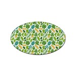 Leaves Tropical Background Pattern Green Botanical Texture Nature Foliage Sticker Oval (100 pack)