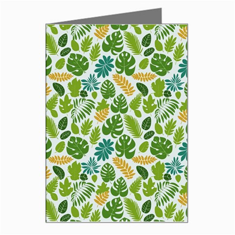 Leaves Tropical Background Pattern Green Botanical Texture Nature Foliage Greeting Card from UrbanLoad.com Left