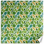 Leaves Tropical Background Pattern Green Botanical Texture Nature Foliage Canvas 12  x 12 