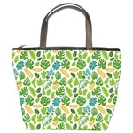 Leaves Tropical Background Pattern Green Botanical Texture Nature Foliage Bucket Bag