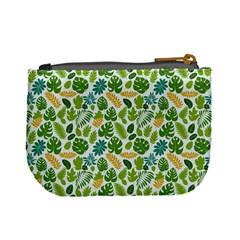 Leaves Tropical Background Pattern Green Botanical Texture Nature Foliage Mini Coin Purse from UrbanLoad.com Back