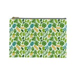 Leaves Tropical Background Pattern Green Botanical Texture Nature Foliage Cosmetic Bag (Large)