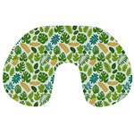 Leaves Tropical Background Pattern Green Botanical Texture Nature Foliage Travel Neck Pillow