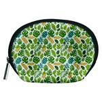 Leaves Tropical Background Pattern Green Botanical Texture Nature Foliage Accessory Pouch (Medium)