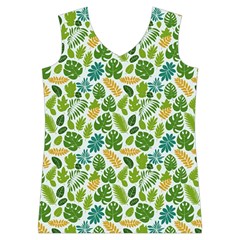 Leaves Tropical Background Pattern Green Botanical Texture Nature Foliage Women s Basketball Tank Top from UrbanLoad.com Front