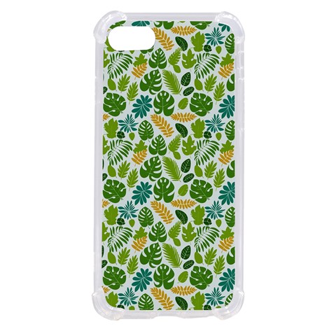 Leaves Tropical Background Pattern Green Botanical Texture Nature Foliage iPhone SE from UrbanLoad.com Front