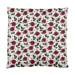 Roses Flowers Leaves Pattern Scrapbook Paper Floral Background Standard Cushion Case (Two Sides)