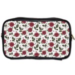 Roses Flowers Leaves Pattern Scrapbook Paper Floral Background Toiletries Bag (Two Sides)