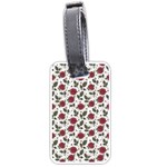 Roses Flowers Leaves Pattern Scrapbook Paper Floral Background Luggage Tag (one side)
