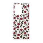 Roses Flowers Leaves Pattern Scrapbook Paper Floral Background Samsung Galaxy S20 Ultra 6.9 Inch TPU UV Case