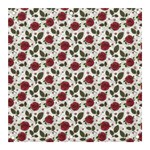 Roses Flowers Leaves Pattern Scrapbook Paper Floral Background Banner and Sign 3  x 3 