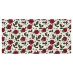 Roses Flowers Leaves Pattern Scrapbook Paper Floral Background Banner and Sign 6  x 3 