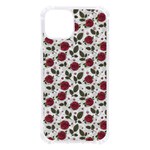 Roses Flowers Leaves Pattern Scrapbook Paper Floral Background iPhone 13 TPU UV Print Case