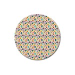 Floral Flowers Leaves Tropical Pattern Magnet 3  (Round)