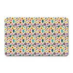 Floral Flowers Leaves Tropical Pattern Magnet (Rectangular)