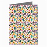 Floral Flowers Leaves Tropical Pattern Greeting Cards (Pkg of 8)