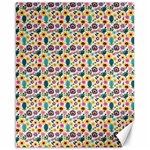 Floral Flowers Leaves Tropical Pattern Canvas 16  x 20 