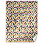 Floral Flowers Leaves Tropical Pattern Canvas 36  x 48 