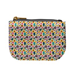 Floral Flowers Leaves Tropical Pattern Mini Coin Purse from UrbanLoad.com Front