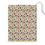 Floral Flowers Leaves Tropical Pattern Drawstring Pouch (4XL)