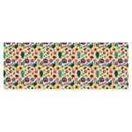 Floral Flowers Leaves Tropical Pattern Banner and Sign 8  x 3 