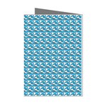 Blue Wave Sea Ocean Pattern Background Beach Nature Water Mini Greeting Cards (Pkg of 8)