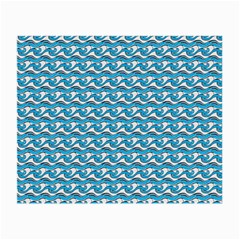 Blue Wave Sea Ocean Pattern Background Beach Nature Water Small Glasses Cloth (2 Sides) from UrbanLoad.com Front