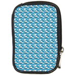 Blue Wave Sea Ocean Pattern Background Beach Nature Water Compact Camera Leather Case