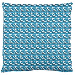 Blue Wave Sea Ocean Pattern Background Beach Nature Water Standard Premium Plush Fleece Cushion Case (One Side)