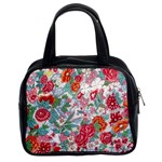 Flower Bloom Blossom Botanical Color Colorful Colour Element Digital Floral Floral Pattern Classic Handbag (Two Sides)