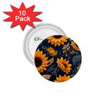 Flowers Pattern Spring Bloom Blossom Rose Nature Flora Floral Plant 1.75  Buttons (10 pack)